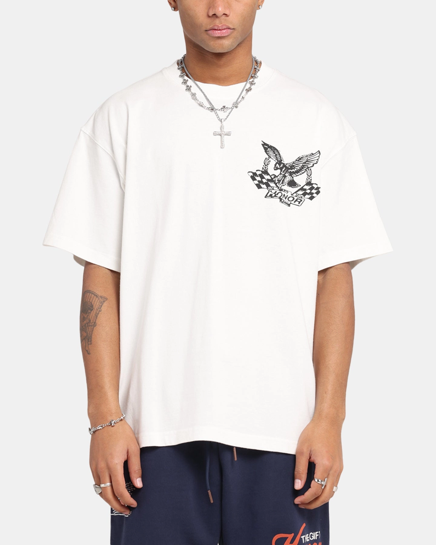 Low Impact Manufacturing Honor The Gift Vintage Oil T-Shirt White