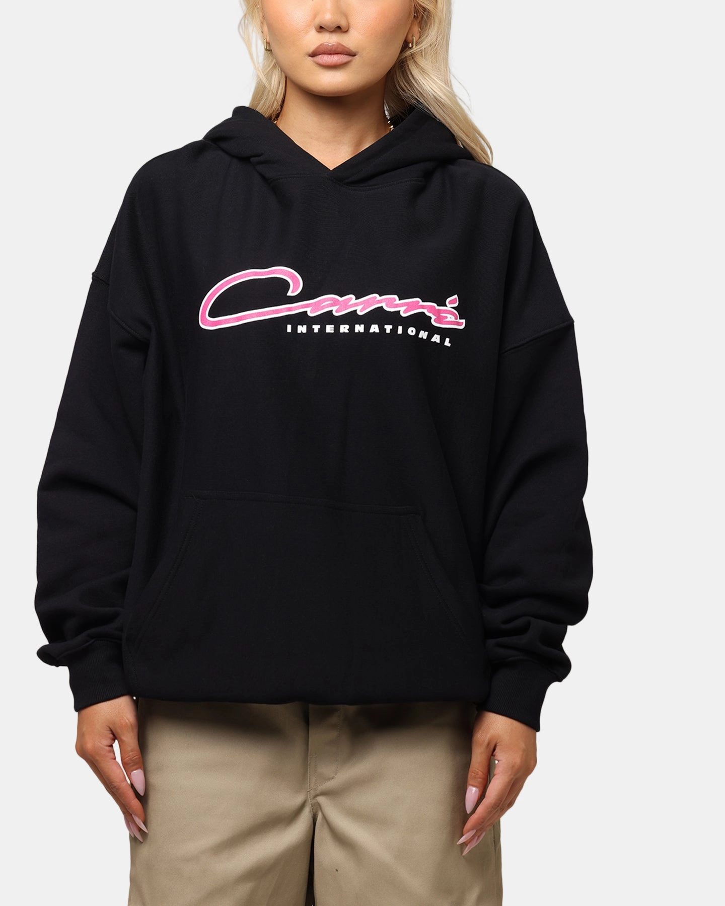 bike tour suitable for school uniforms Carre Race Script Hoodie Black