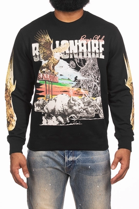 Breathable Lining Billionaire Boys Club BB Desert Eagle Crewneck Sweatshirt