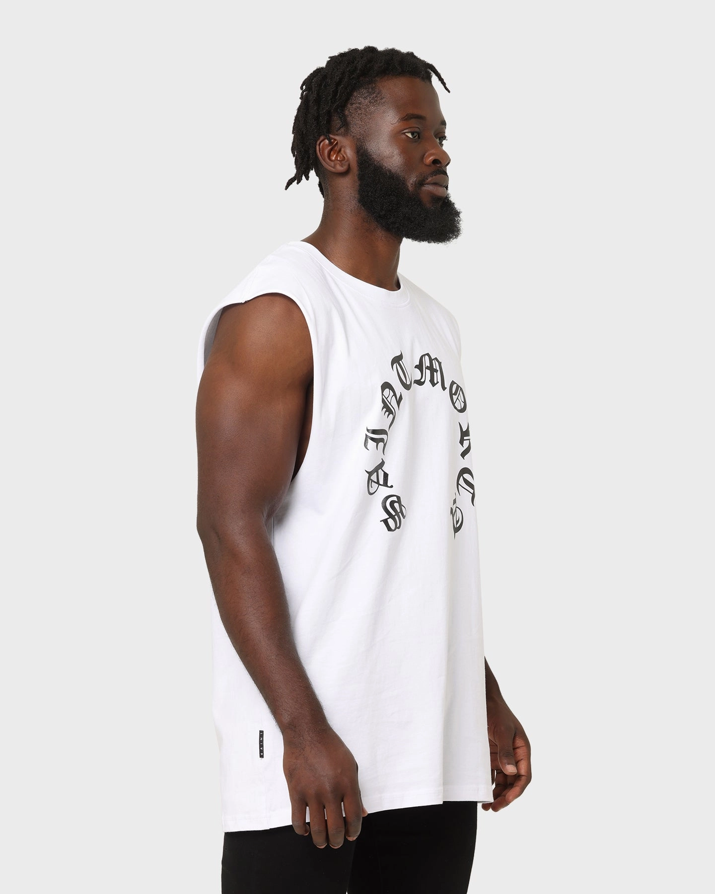 Easy Style Wear OversizedSilhouette Saint Morta Oversized Muscle T-Shirt White