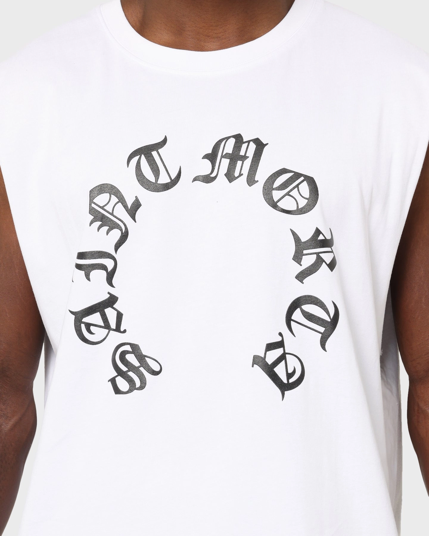 Chic Fit Saint Morta Oversized Muscle T-Shirt White