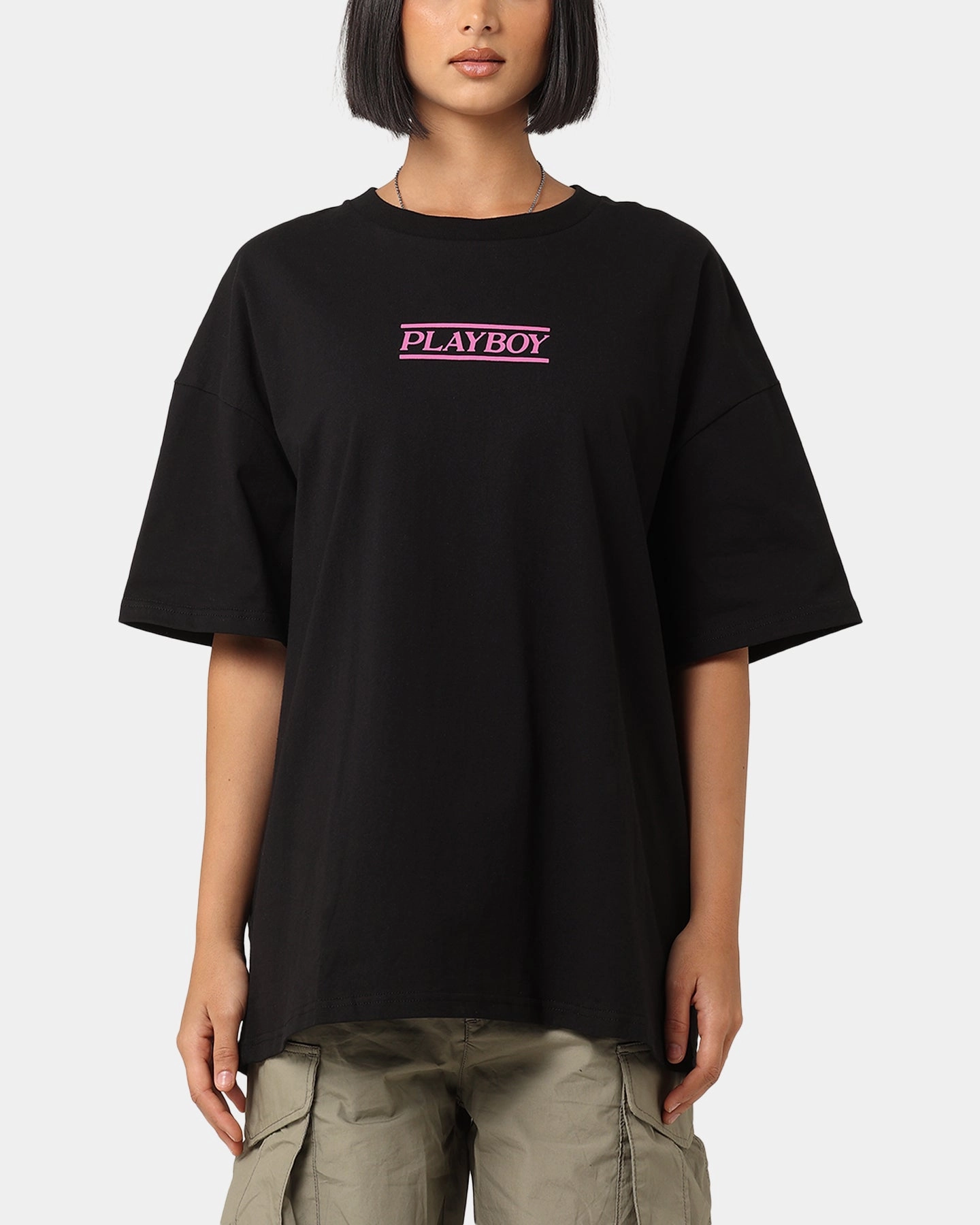 Playboy The Kiss T-Shirt Black/Pink School spirit