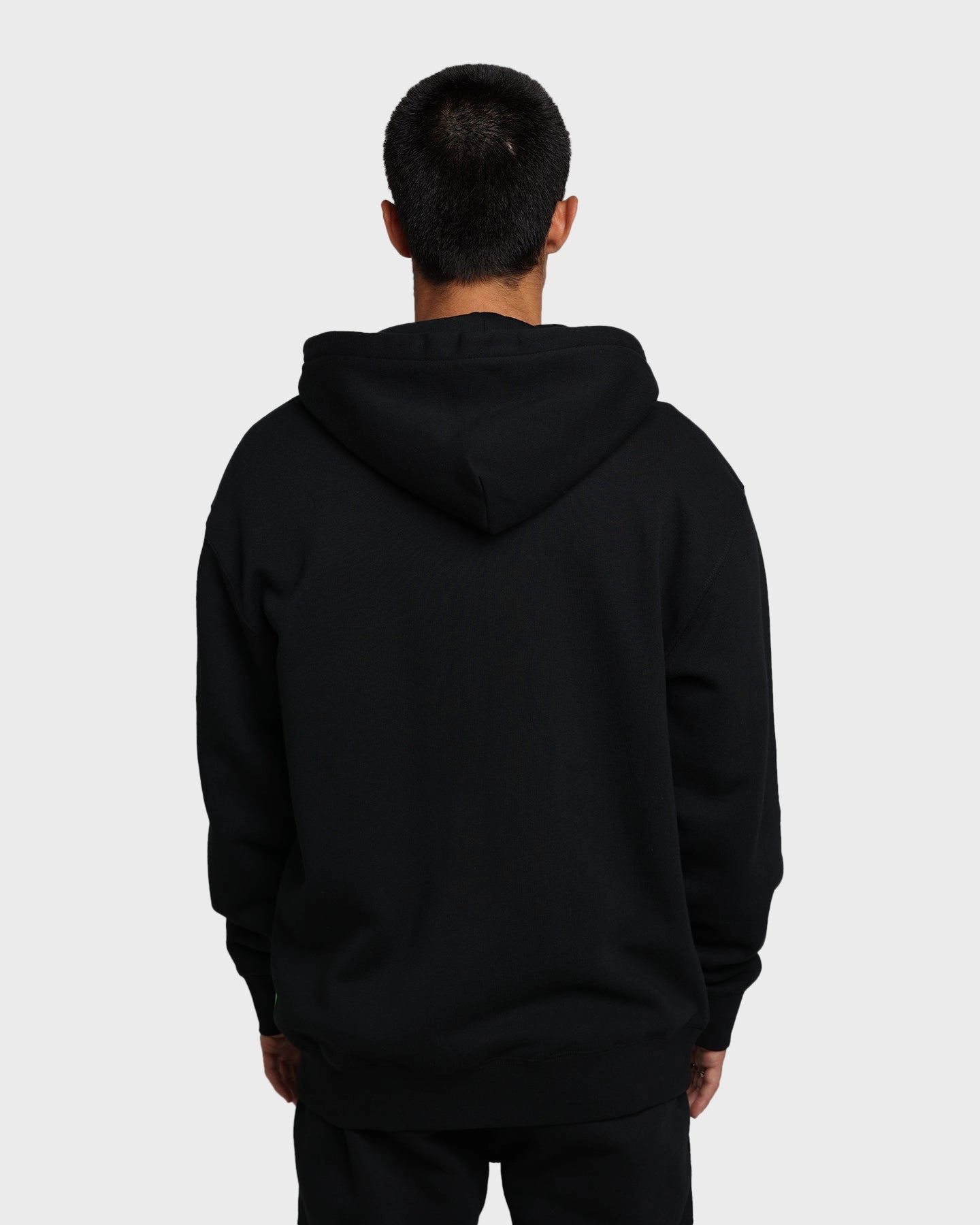 HUF Drop Out Stack Full Zip Hoodie Black Teens HydrationCompatible Pocket