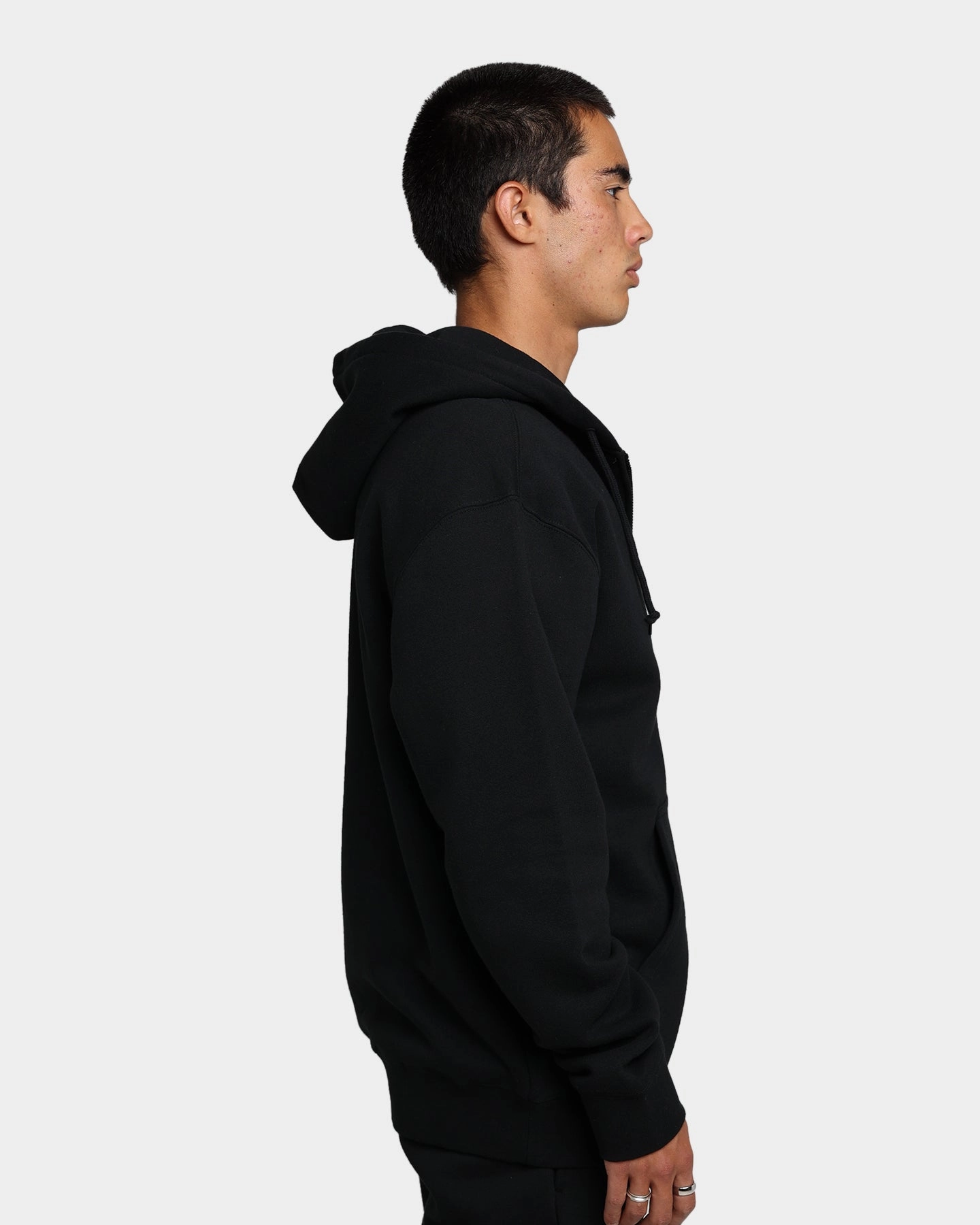 HUF Drop Out Stack Full Zip Hoodie Black activity