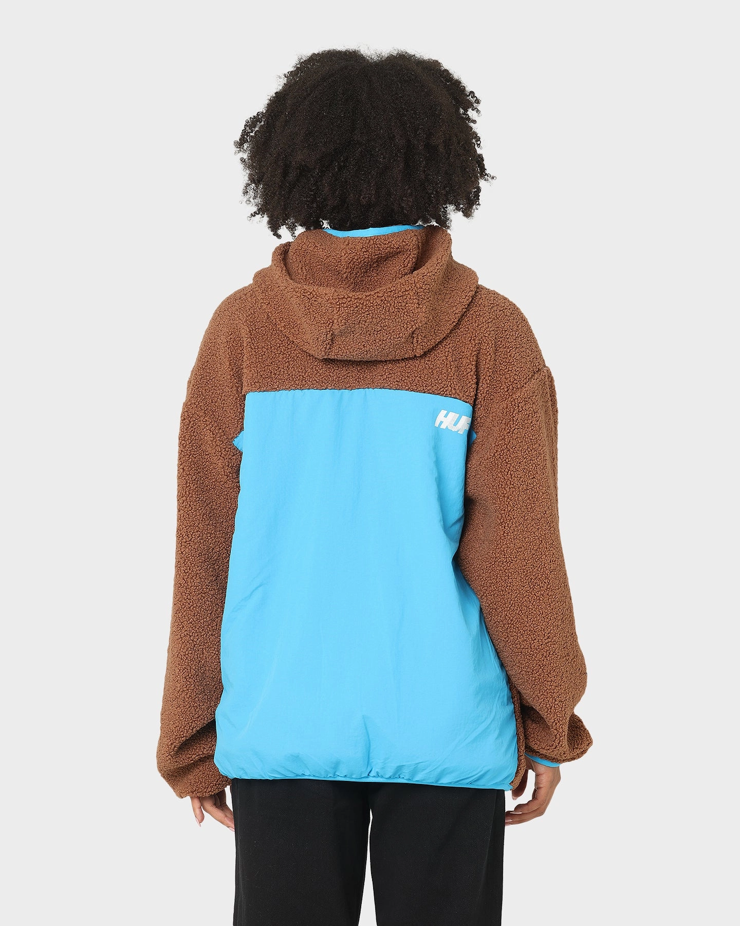 Explain Insulated Interior HUF Fort Point Sherpa Jacket Dust Brown