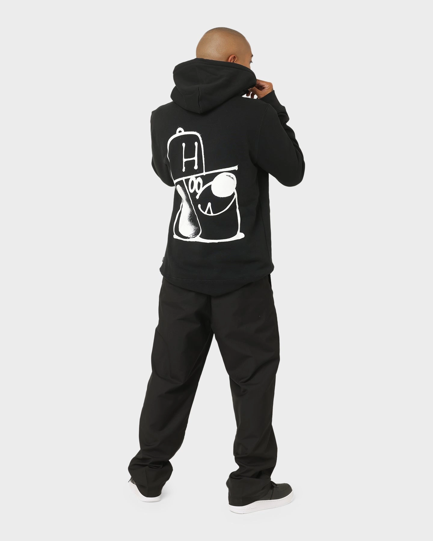 HUF Remio Pullover Hoodie Black Easy Care Fabric Softshell Fabric
