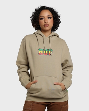 HUF Righteous Pullover Hoodie Tan Heat Regulating Technology
