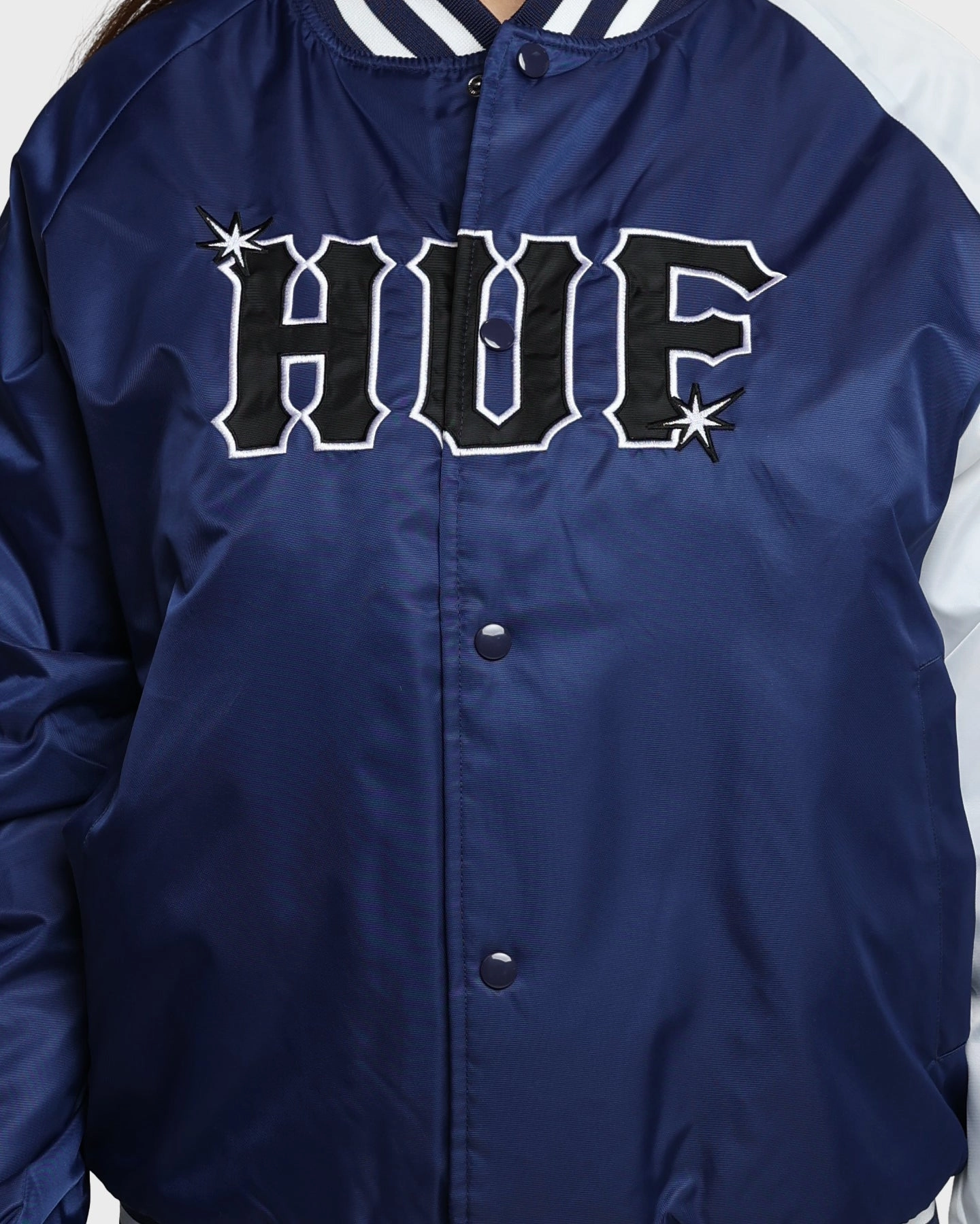 HUF Satin Baseball Jacket Navy winter season