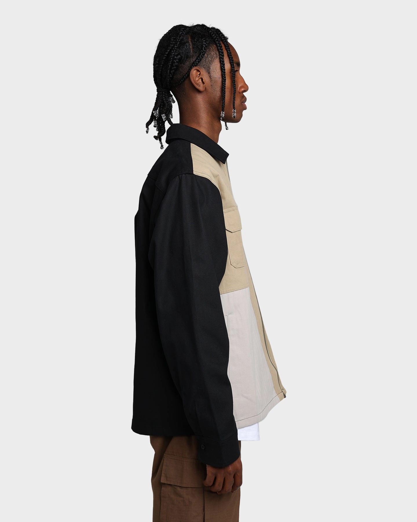 Benefit Wardrobe HUF Split Zip Work Shirt Black