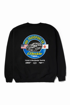HUF x GReddy Transport Crewneck Sweater Cozy Texture Soft Fleece Lining