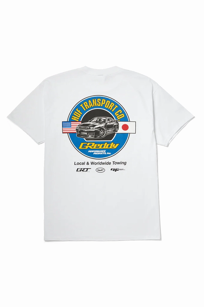 HUF x GReddy Transport Tee Minimalist Design Structured silhouette