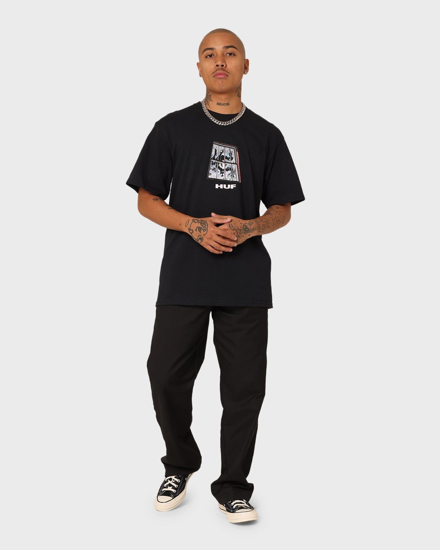 HUF X Marvel Black Suit Spider-man T-Shirt Black Moisture wicking