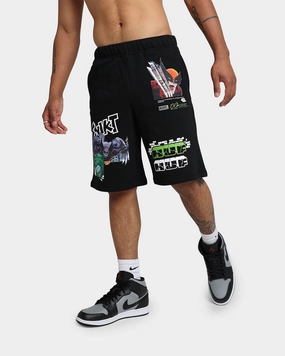 HUF X Marvel Smash Up Fleece Shorts Black back-to-school Ultra Soft Waistband