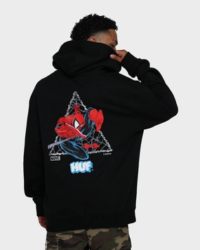 HUF X Marvel Thwip Triangle Pullover Hoodie Black brand - new
