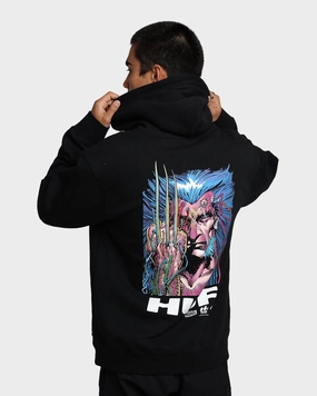 HUF X Marvel Weapon X Hoodie Black Rain Shield