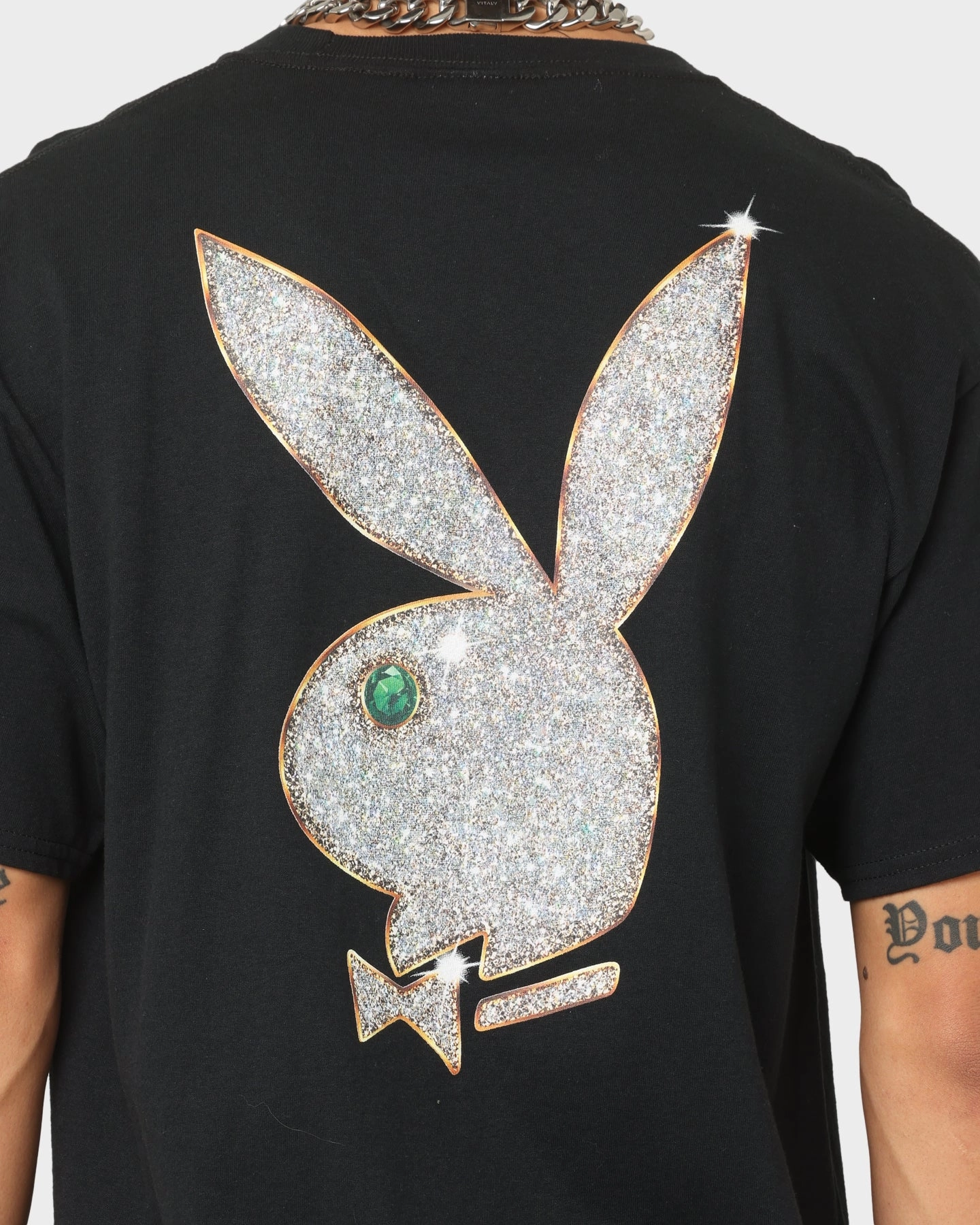 HUF X Playboy VVS Logo T-Shirt Black Gym workout
