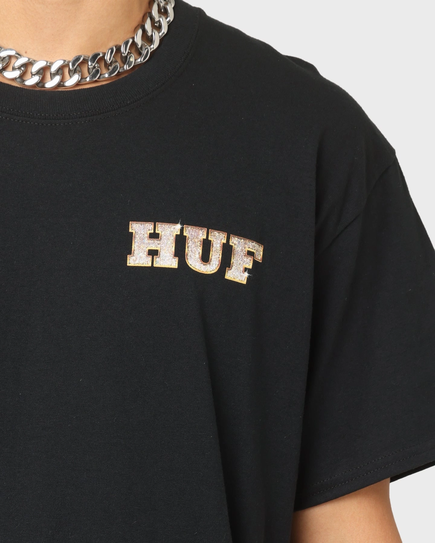 HUF X Playboy VVS Logo T-Shirt Black Winter Layer Quick Drying