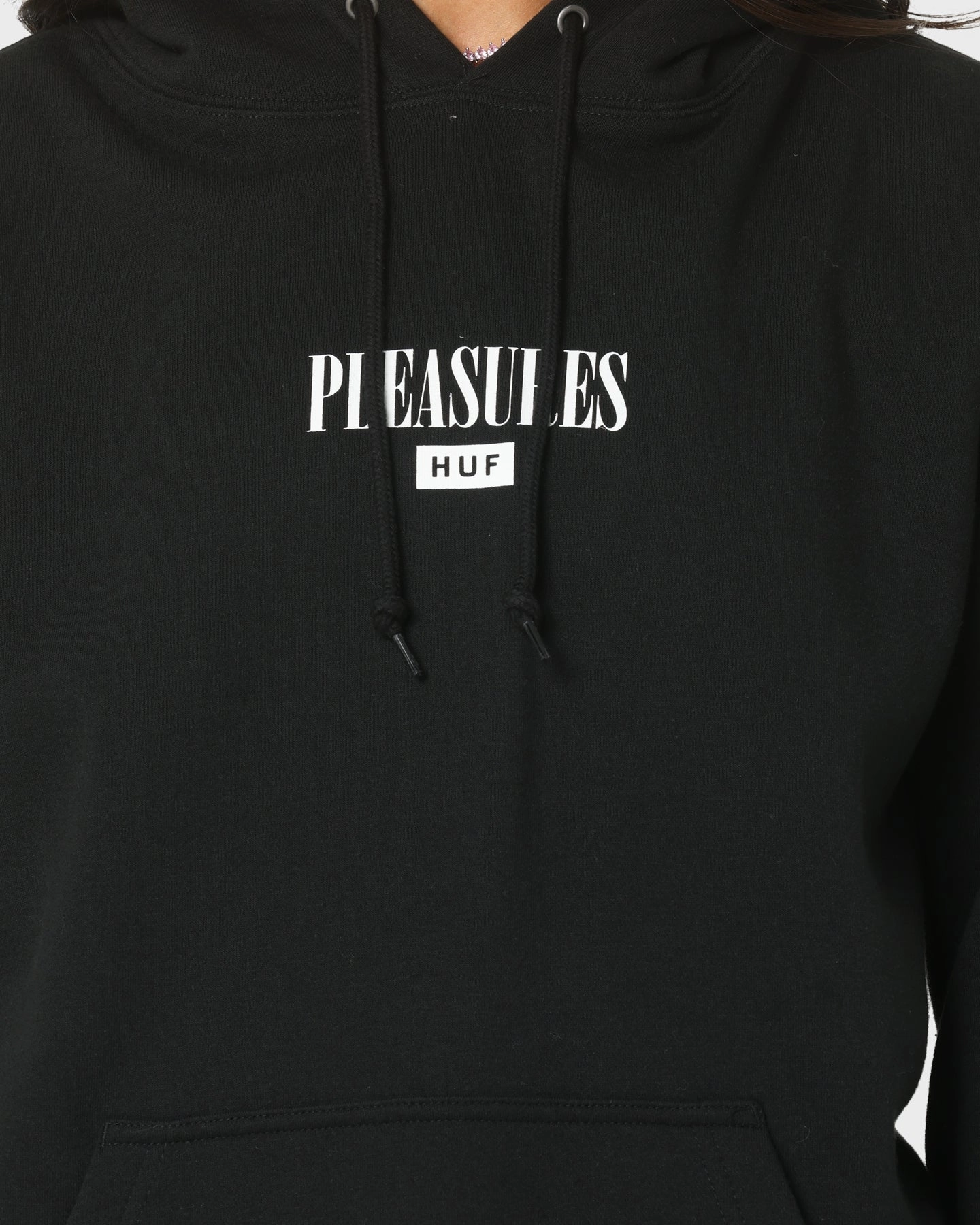 HUF X Pleasures Beetle Pullover Hoodie Black suitable for land sports Street Edge