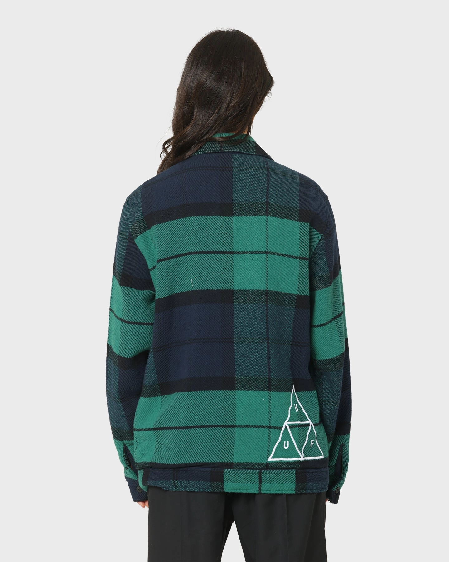 Chemistry Winter Gear HUF X Pleasures Blackwatch Work Jacket Navy