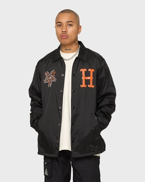 HUF X Thrasher Split Coaches Jacket Black kids suitable for religious ceremonies