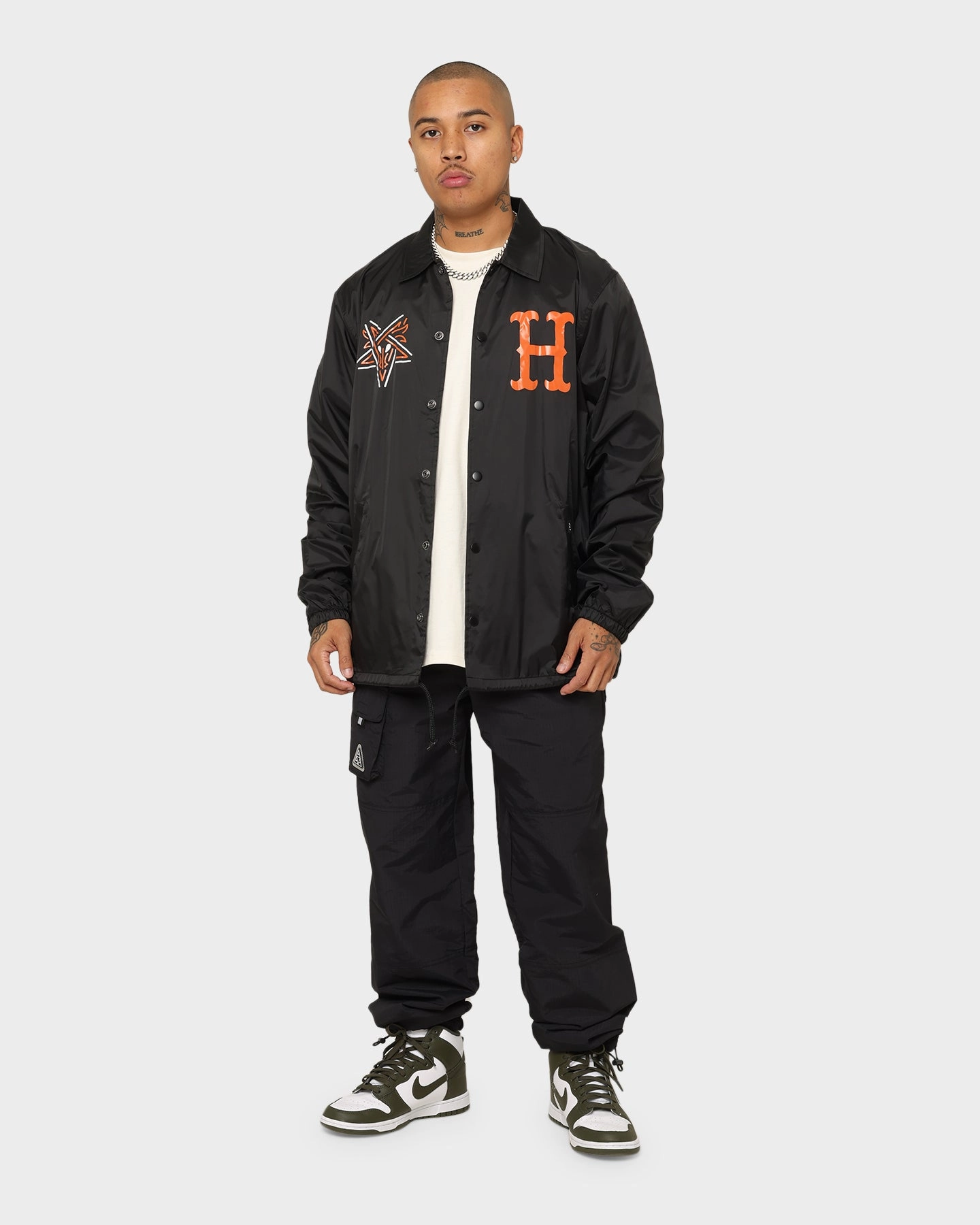 Walk HUF X Thrasher Split Coaches Jacket Black