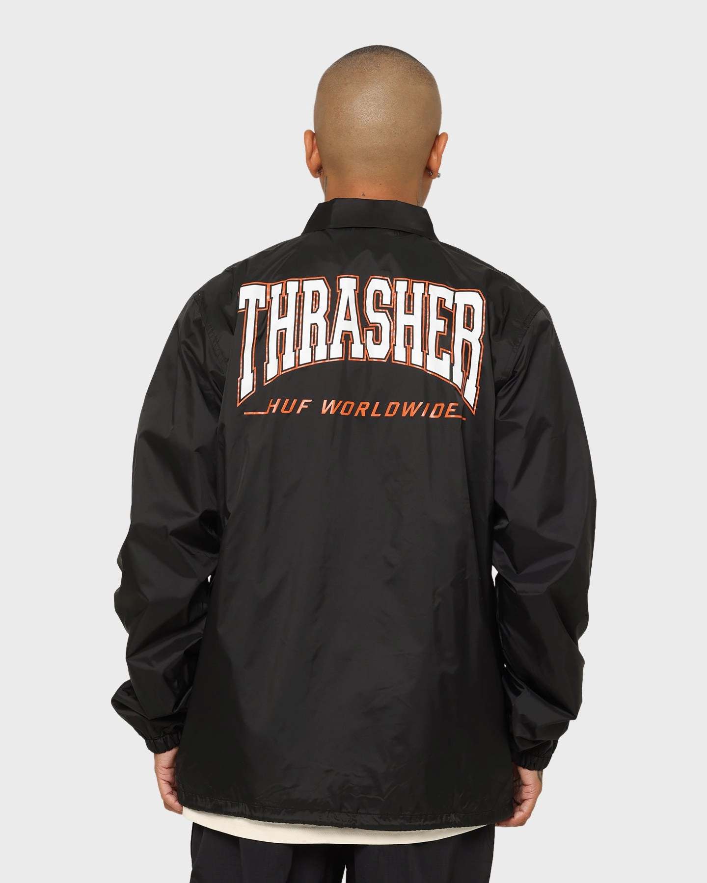 HUF X Thrasher Split Coaches Jacket Black Benefit