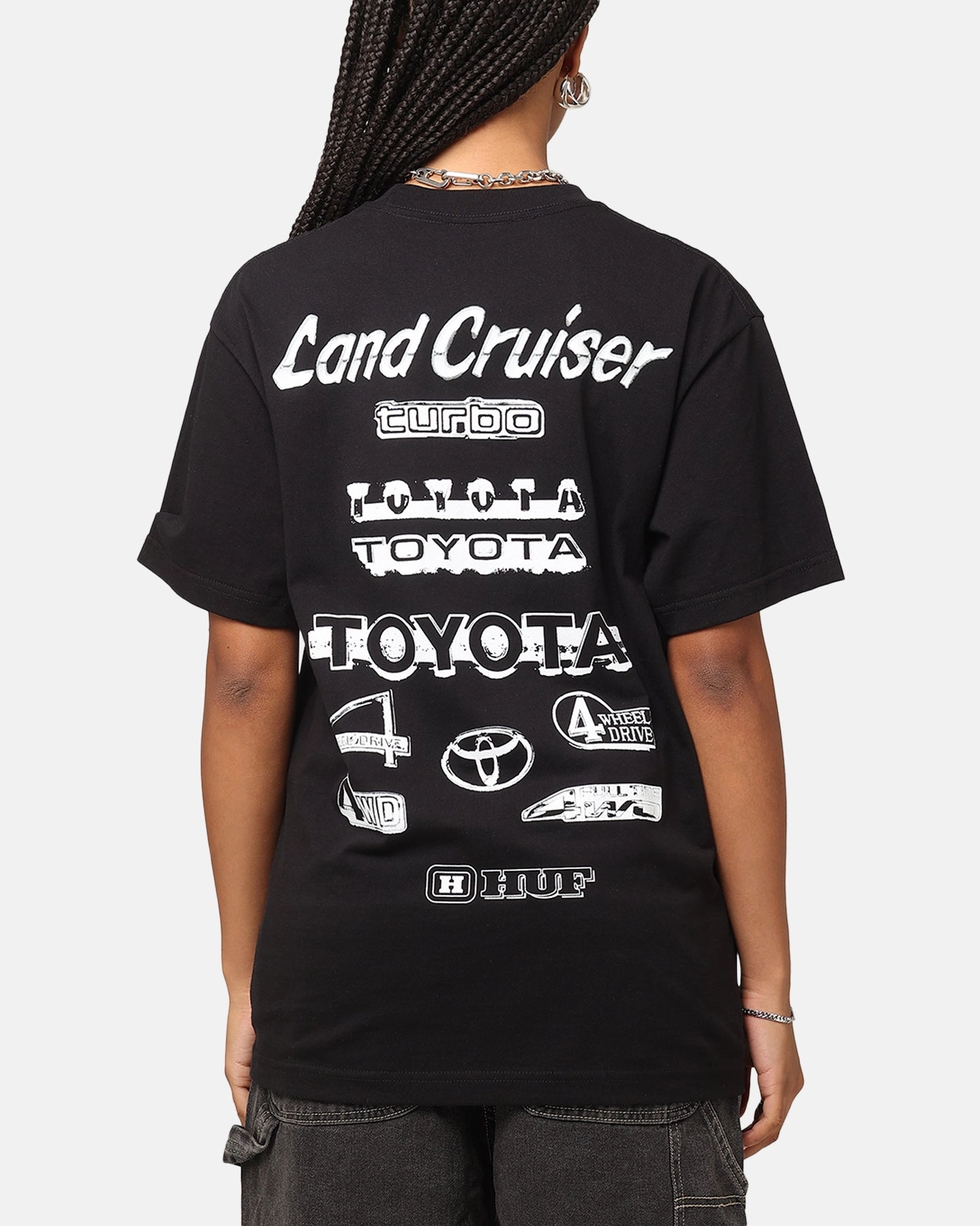 Huf X Toyota Rosetta T-Shirt Black Easy Wear Look High-Quality Fabric