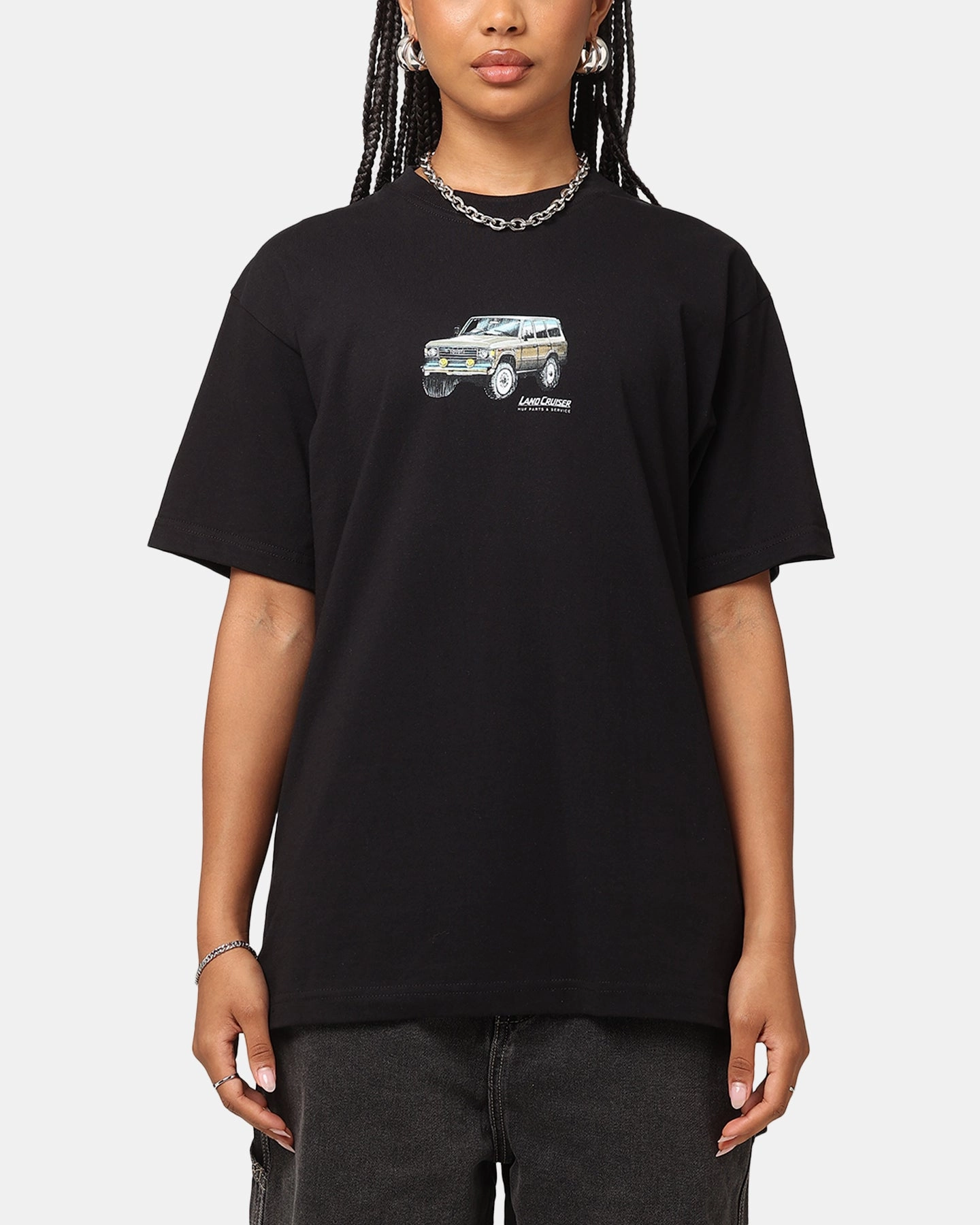 NonRestrictiveCut Anti Odor Treatment Huf X Toyota Rosetta T-Shirt Black
