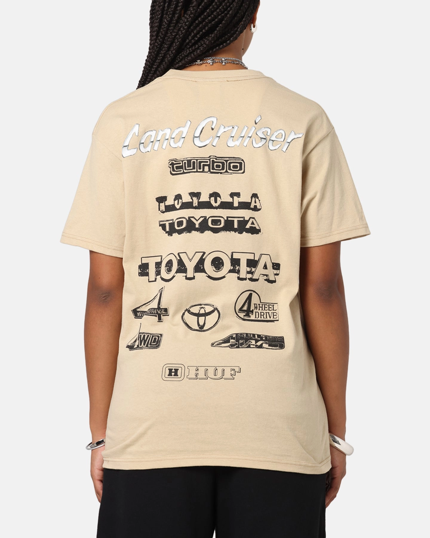 Fashionable Option Cozy Layering Huf X Toyota Rosetta T-Shirt Sand