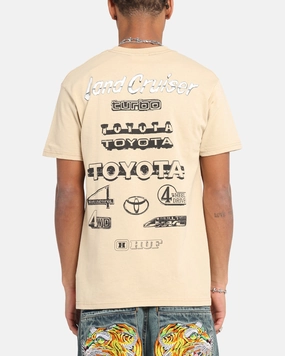 Huf X Toyota Rosetta T-Shirt Sand Recycled Polyester Modern Simplicity