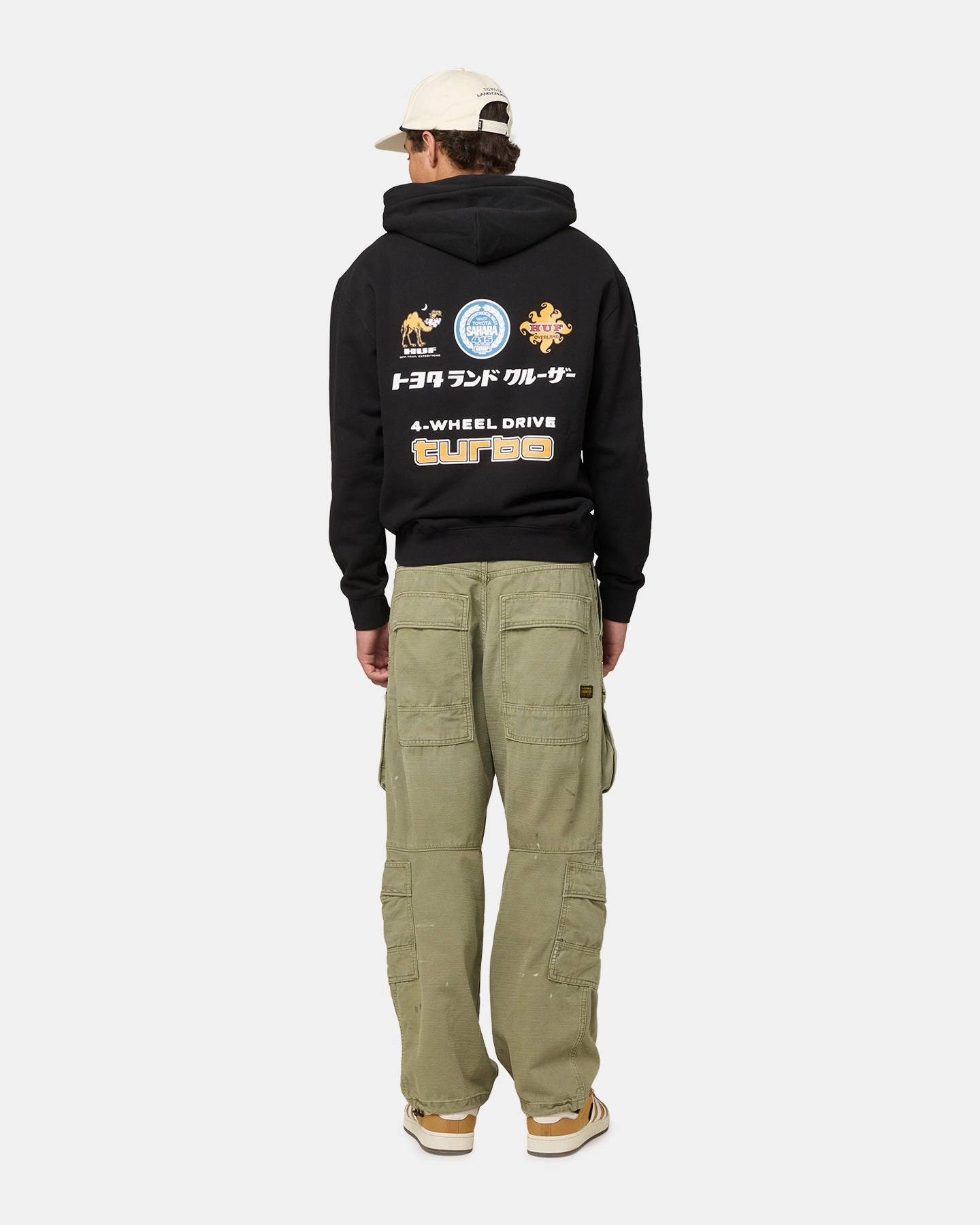 Clock Huf X Toyota Sahara Rally Pullover Hoodie Black