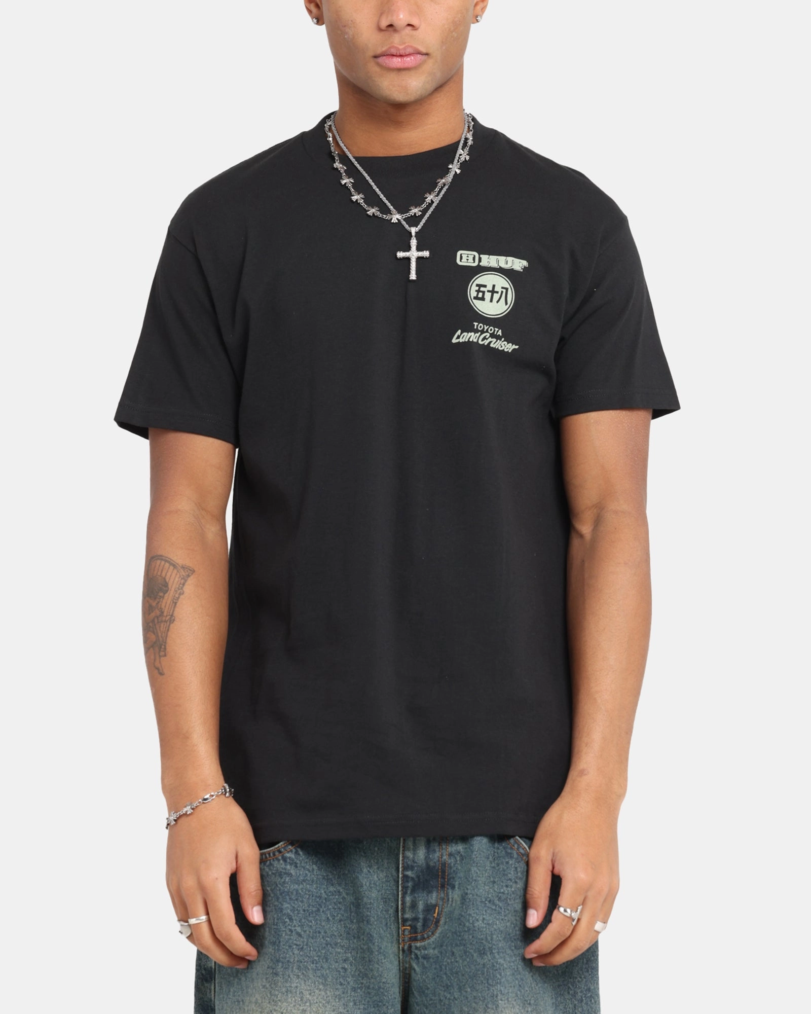 Breathable Yarn Composition Huf X Toyota Timeline T-Shirt Black/White