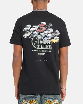 Outdoor Sports Daily Trend Huf X Toyota Timeline T-Shirt Black/White