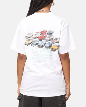 Huf X Toyota Timeline T-Shirt White casual top Friction Free Inner Lining