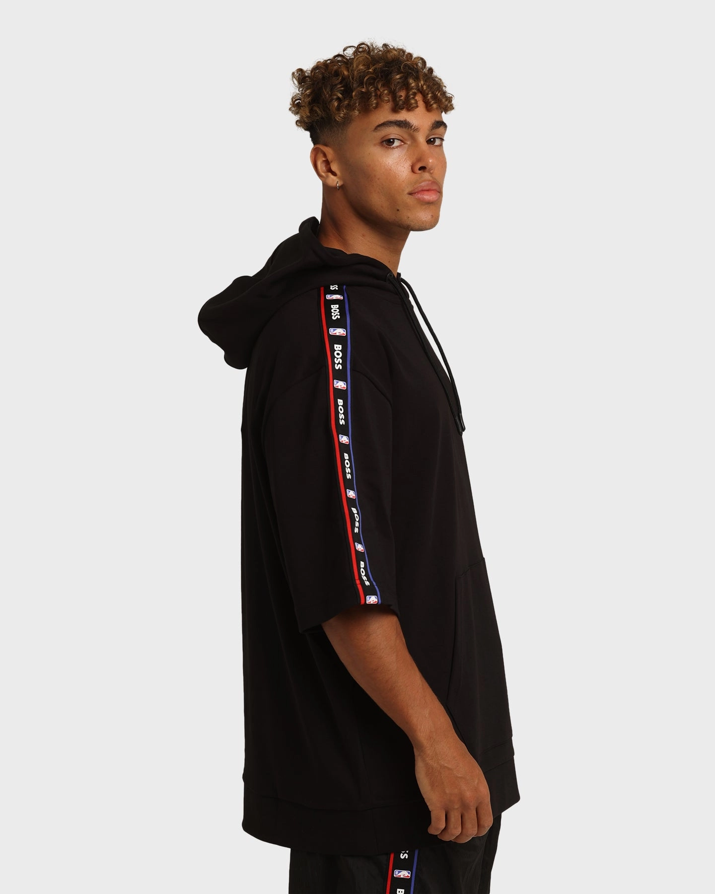 Hugo Boss Hugo Boss X NBA Modern Short Sleeve Hoodie Black Storm Protection Circulate