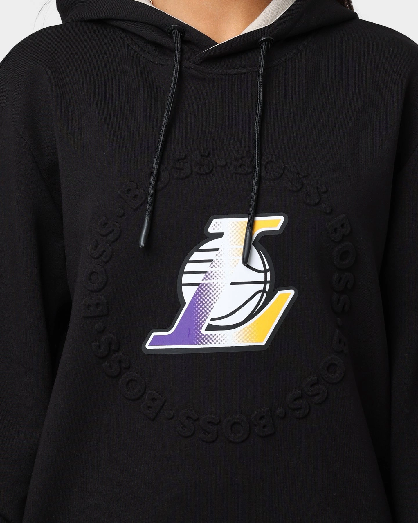 gift - giving option Hugo Boss X NBA Basic Los Angeles Lakers Hoodie Black