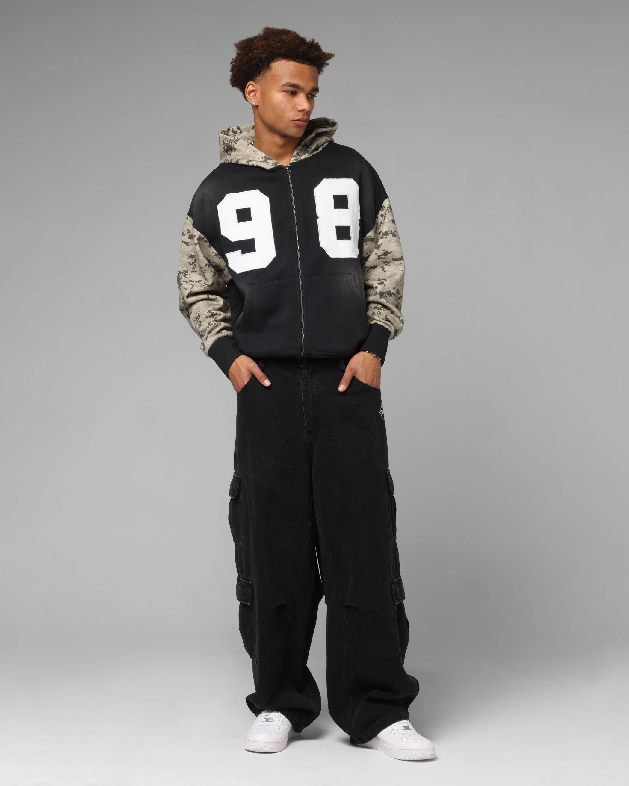 Purple Loiter Cosmos Hoodie Black/Camo