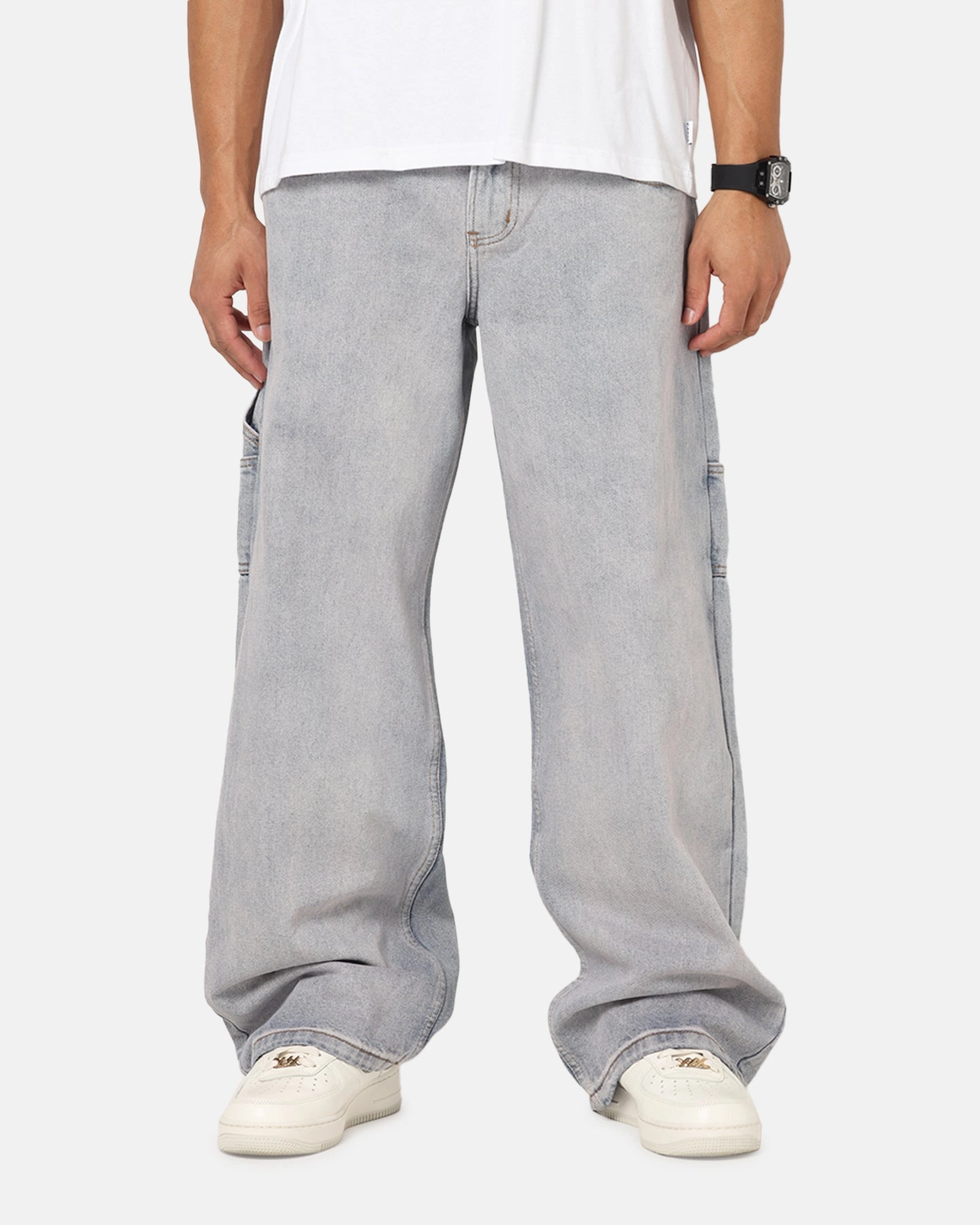 Saint Morta Amplus Vintage Jeans Washed Purple Effortless Style Reinforced Pockets