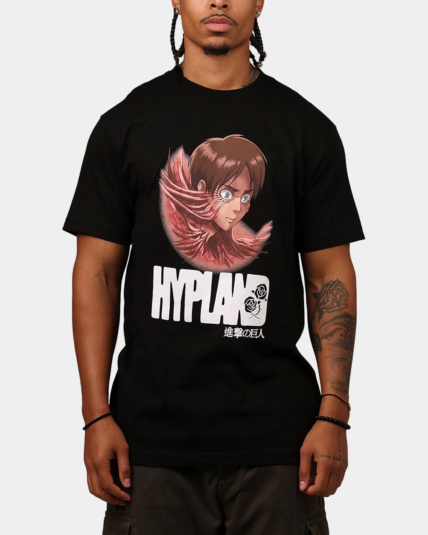 Hypland X Attack On Titan Erin Titan T-Shirt Black Fit For Comfort SkinFriendlyFibers