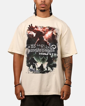 Hypland X Attack On Titan Killers T-Shirt Cream Embroidered StretchFabric