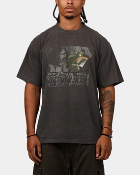Hypland X Attack On Titan Mikasa Fly T-Shirt Vintage Black Sporty Style Wear