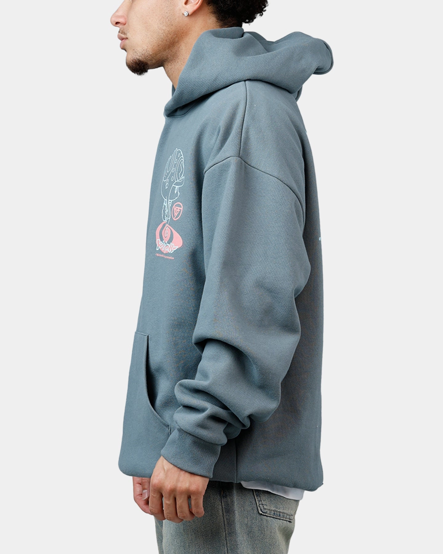 Multi Seasonal festival - goers Hypland X One Piece Chopper Splatter Hoodie Blue