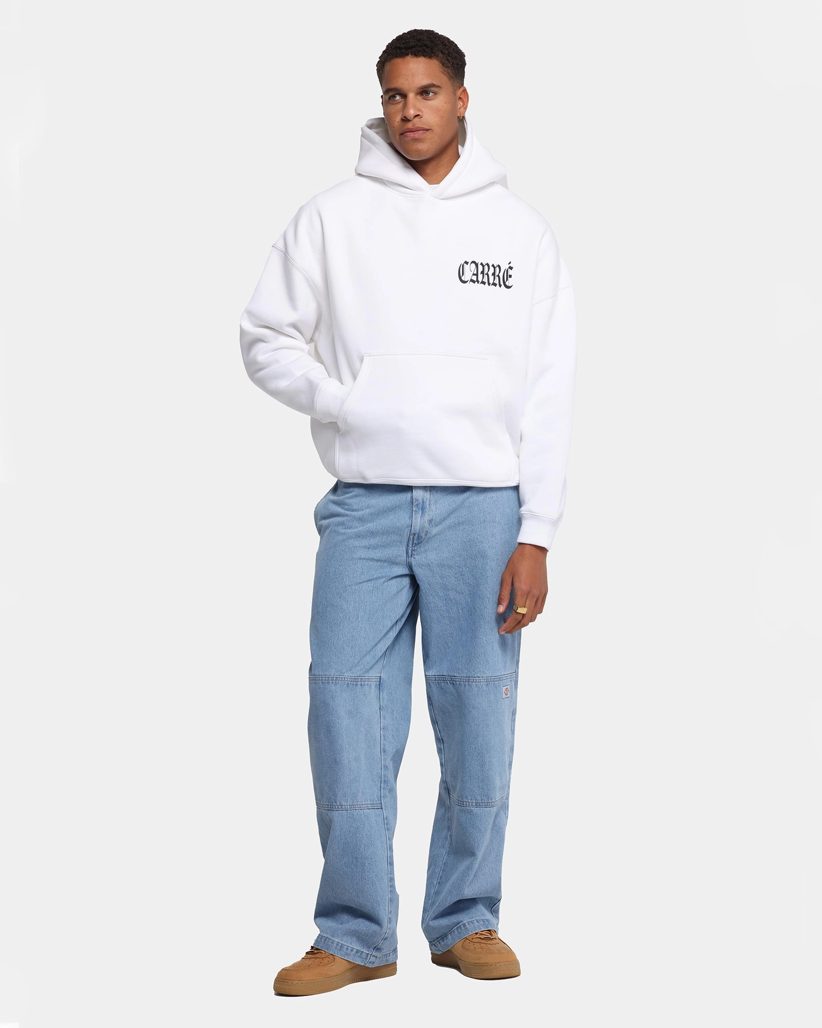 low end Carre Bulldog Hoodie White