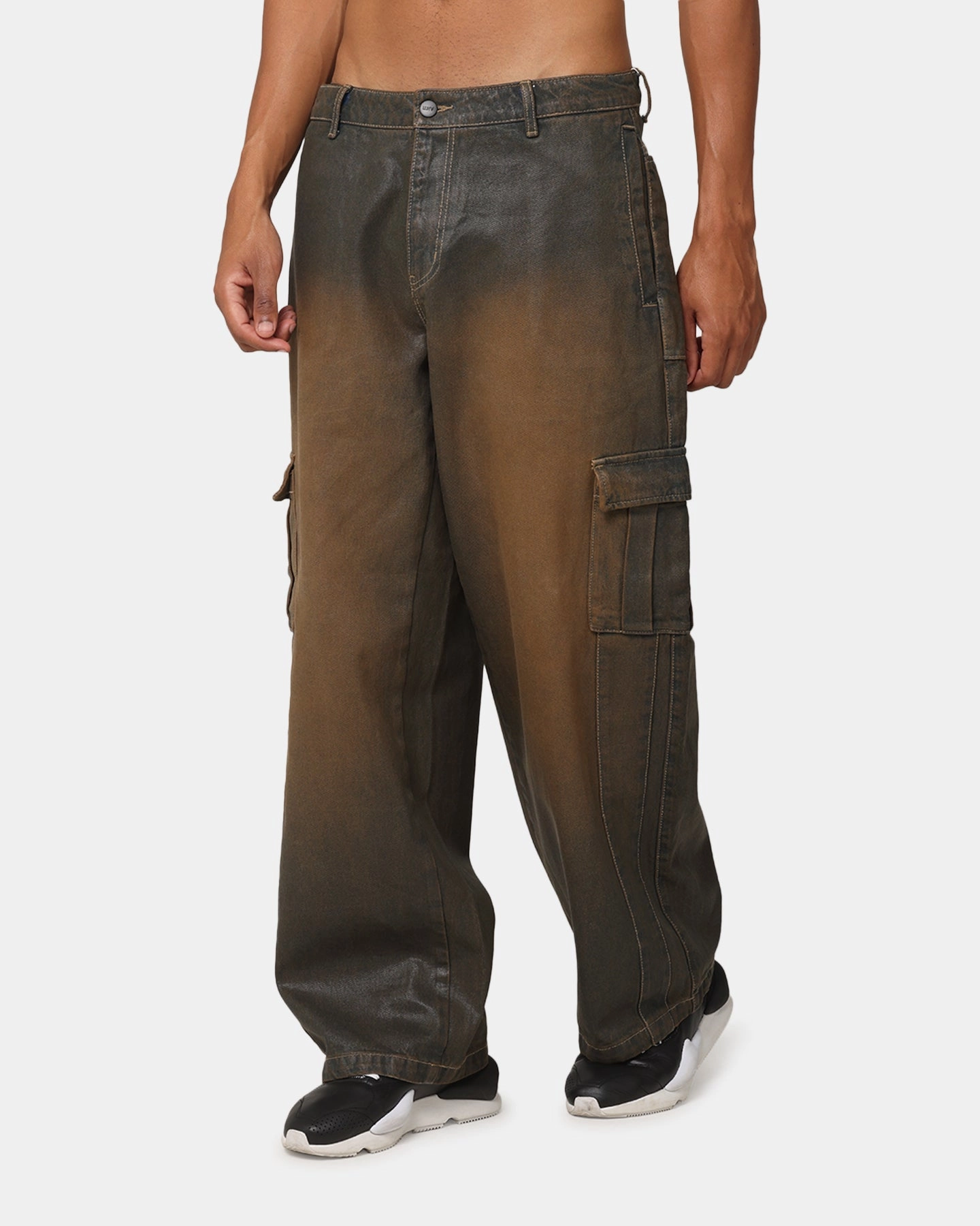 The Anti Order Deployed Parachute Pants Washed Green Customizable length Fashionable Look