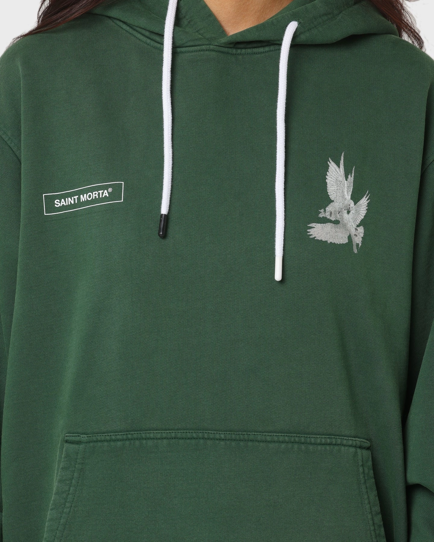 Saint Morta Doves Vintage Hoodie Aged Forest platform