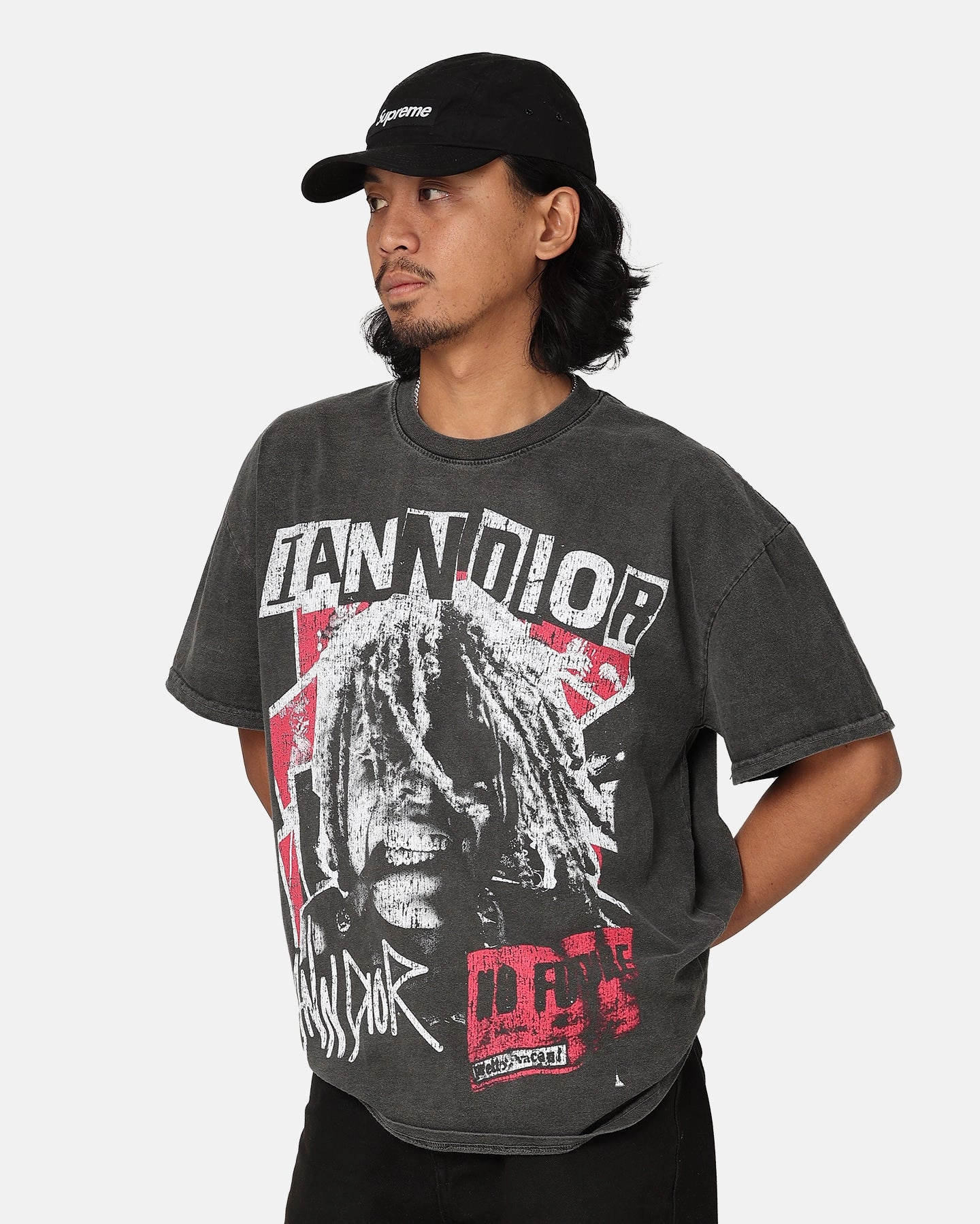Iann Dior Iann Dior Vintage Heavyweight T-Shirt Black Wash Fashionable Piece