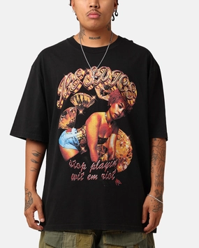Ice Spice Riot T-Shirt Washed Black Comfy Essentials Casual Must-Have