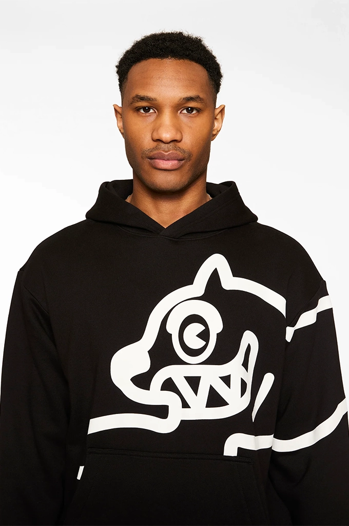 Minimalist Sport Style Icecream Biggie Pullover Hoodie Organic Cotton Blend
