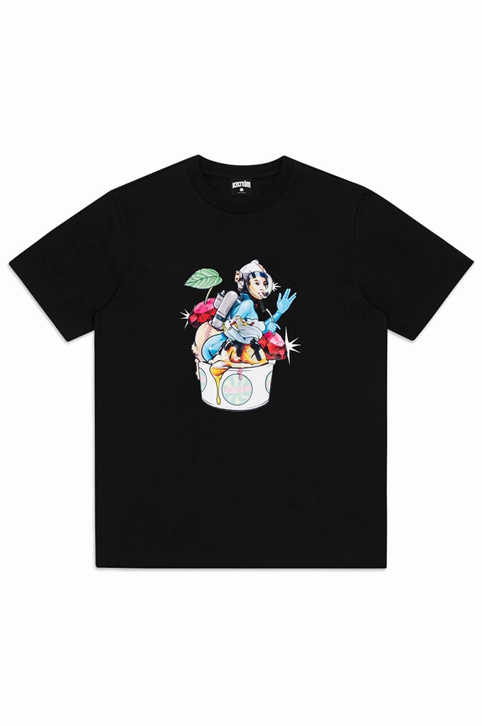 Classic Crew Neck Day-to-Night Look Icecream Cherry Darling SS Tee
