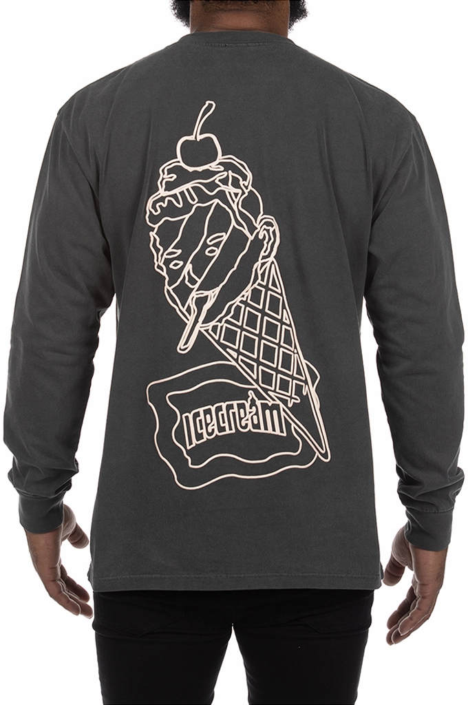 Trendy Comfort Fit Icecream Dough Long Sleeve Tee